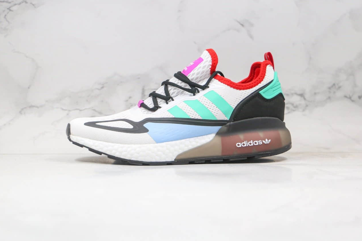 Adidas ZX 2K Boost White Black Red Green Shoes FV2958 - Stylish and Supportive Footwear | Free Shipping