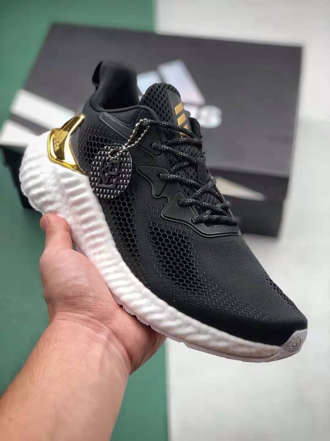 Adidas Alphabounce Boost Core Black Gold White EG6532 - Stylish and Comfortable Footwear
