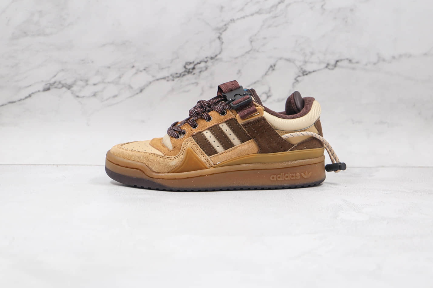 Adidas Bad Bunny x Forum Buckle Low 'The First Cafe' GW0264 - Limited Edition Collab Sneakers