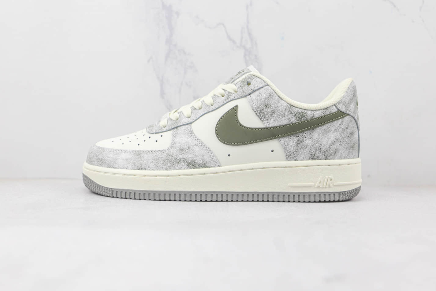 Nike Air Force 1 07 Low - Beige Army Green White Shoes BL5866-906