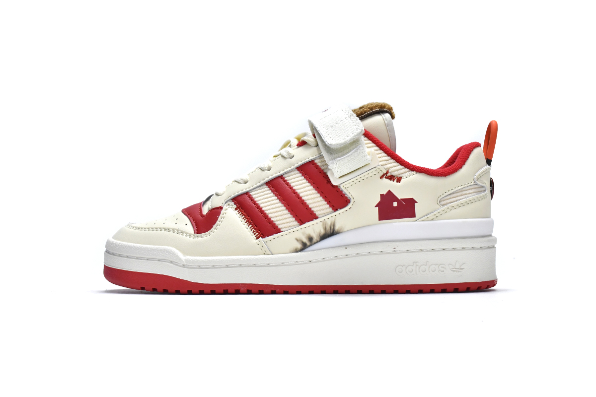 Adidas Originals Forum 84 Low Home Alone Retro Sneakers White Red Unisex GZ4378