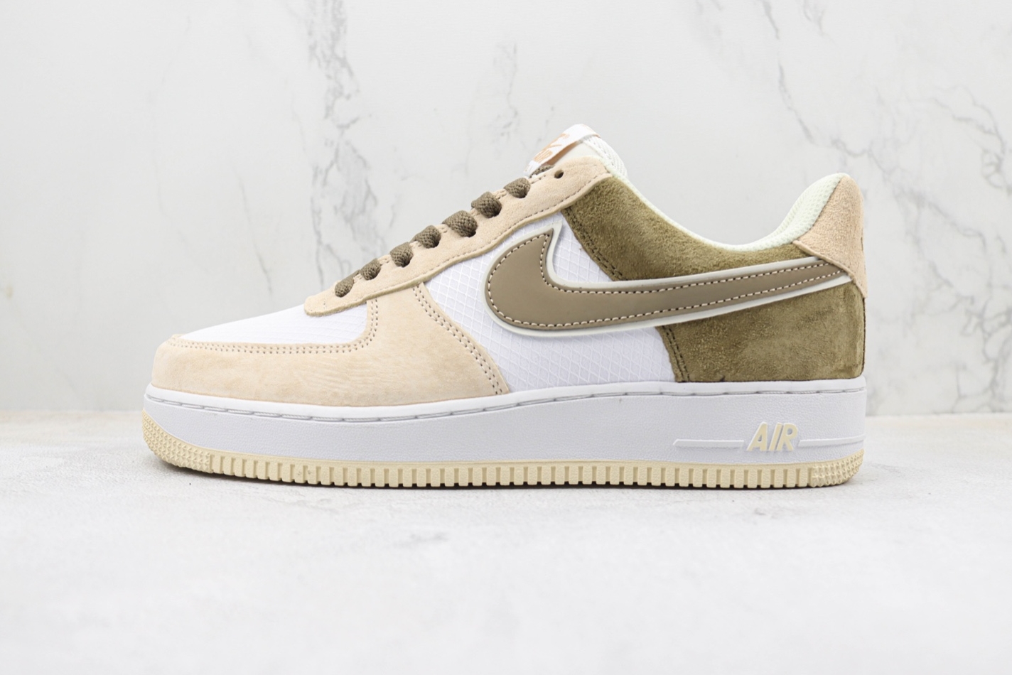 Nike Air Force 1 Low CW2288-701 Yellow Brown White Shoes