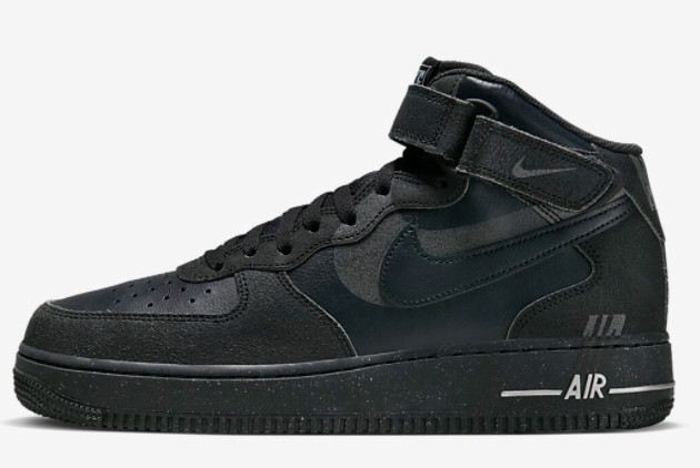 Nike Air Force 1 Mid 'Off Noir' DQ7666-001 - Premium Black Sneakers for Stylish Men