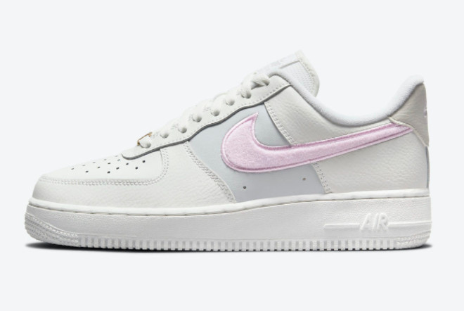 Wmns Nike Air Force 1 Low 'Chenille Swoosh' Plush Pink DQ0826-100 | Stylish and Comfortable Pink Sneakers