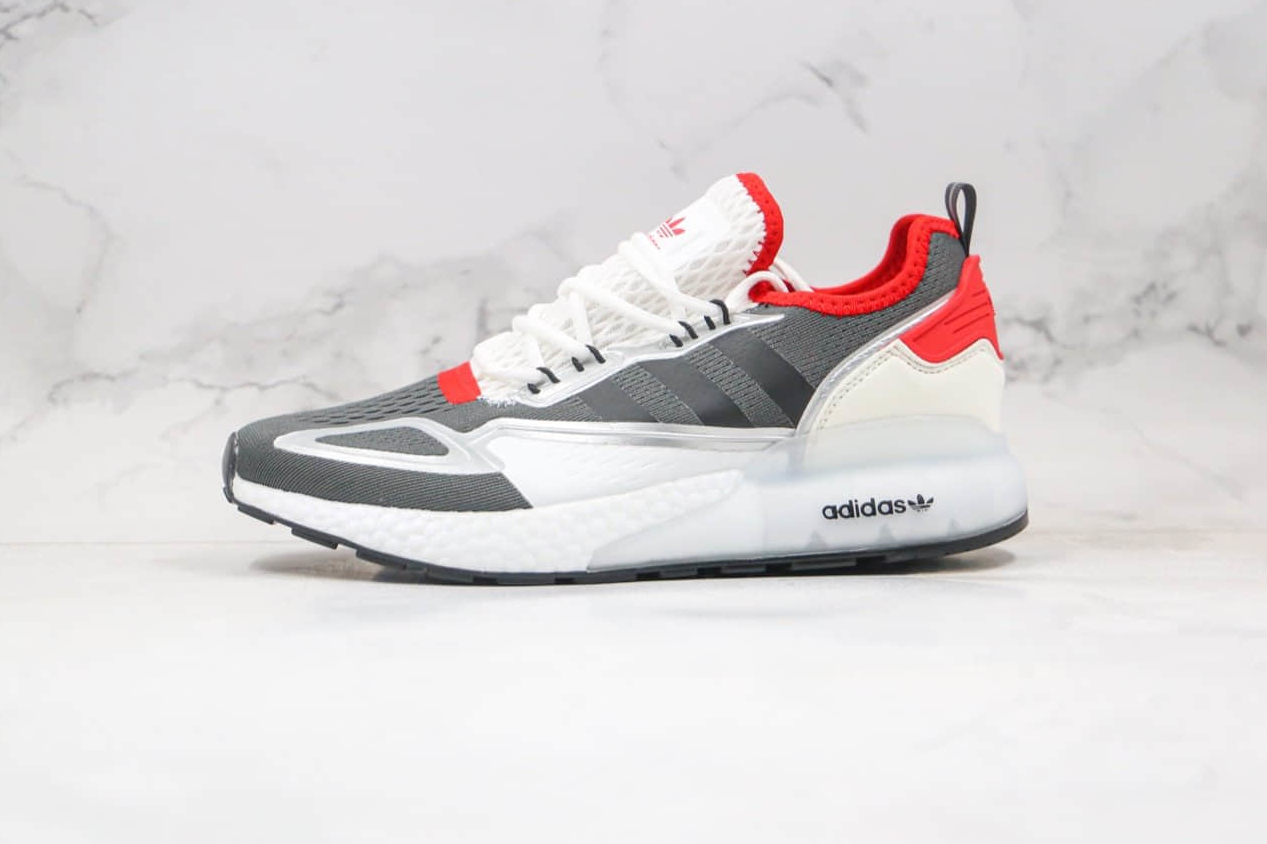 Adidas ZX 2K Boost J Mars Exploration White Gray Red - FX8774