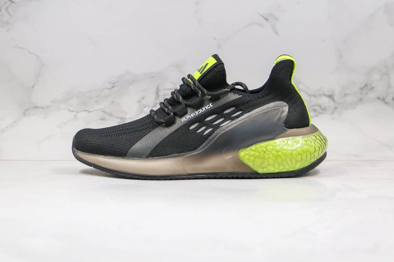 Adidas AlphaBounce Instinct Black Green Shoes - CG3402 | Trendy and Stylish Sneakers