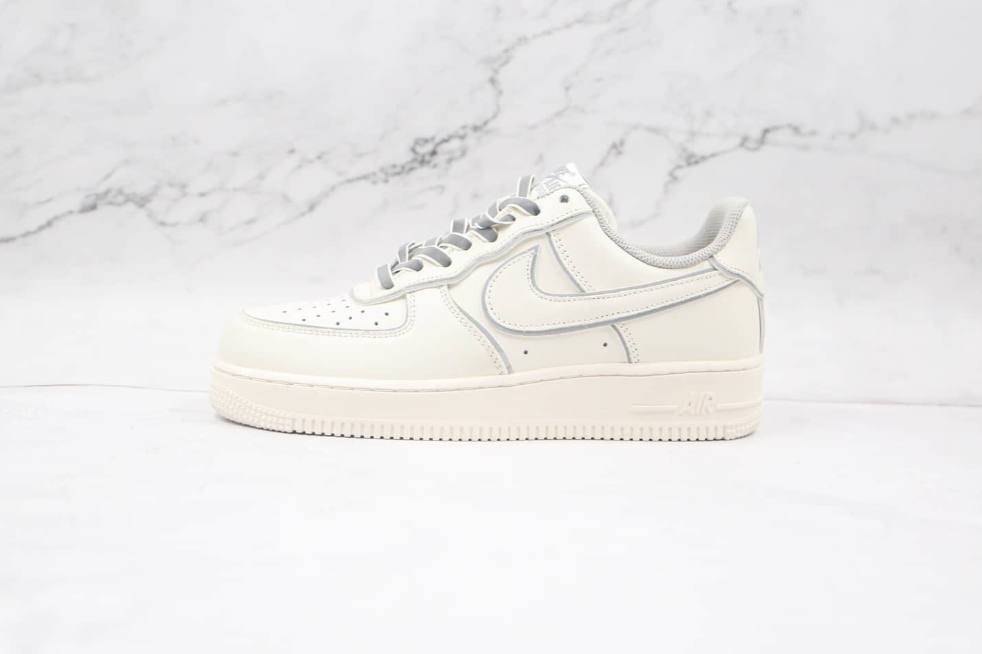 Nike Air Force 1 Low Supreme Beige Silver Reflective - BD3654-506, Limited Edition
