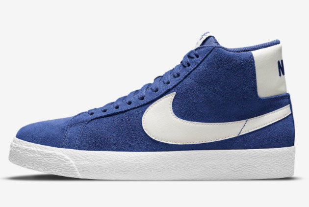 Nike SB Blazer Mid 'Blue Suede' Blue White - 864349-403 | Shop Now!